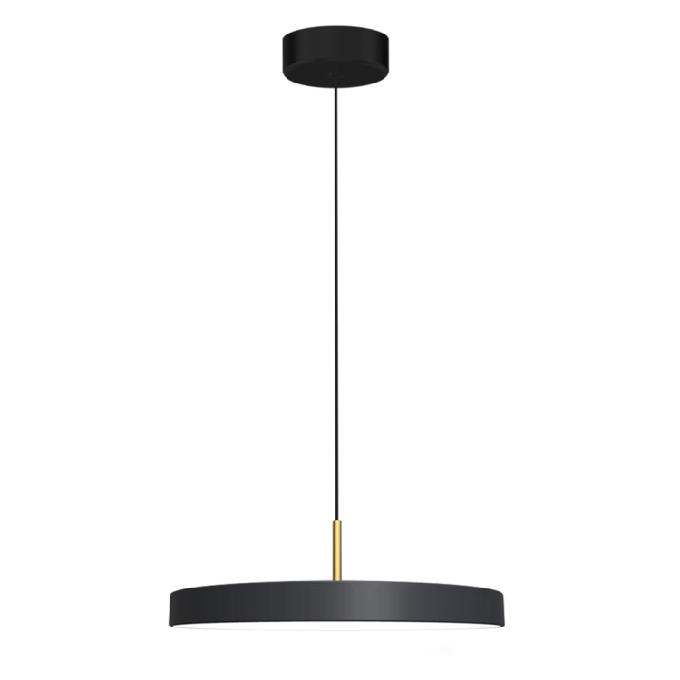 Lampa sufitowa wisząca DISC 38W LED ML1065 Milagro 4000K nowoczesna oprawa oświetleniowa metal żyrandol do kuchni salonu nad stół czarny czarna zwis Inspiracje Premium
