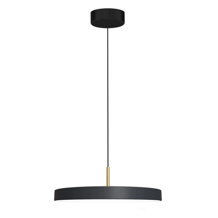 Lampa sufitowa wisząca DISC 38W LED ML1065 Milagro 4000K nowoczesna oprawa oświetleniowa metal żyrandol do kuchni salonu nad stół czarny czarna zwis Inspiracje Premium