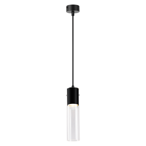 Lampa sufitowa wisząca RICKY Czarny 1xGU10 ML1088 Milagro GU10 oświetleniowa żyrandol nowoczesna metal szkło do Kuchni Jadalni nad stół blat wyspę czarna pojedyncza Inspiracje Premium