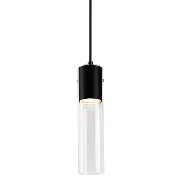 Lampa sufitowa wisząca RICKY Czarny 1xGU10 ML1088 Milagro GU10 oświetleniowa żyrandol nowoczesna metal szkło do Kuchni Jadalni nad stół blat wyspę czarna pojedyncza Inspiracje Premium