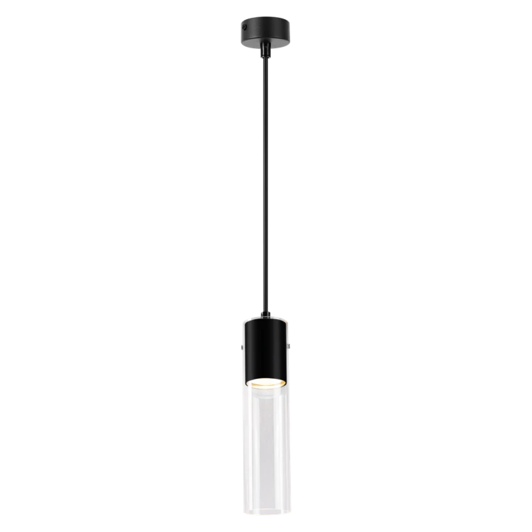 Lampa sufitowa wisząca RICKY Czarny 1xGU10 ML1088 Milagro GU10 oświetleniowa żyrandol nowoczesna metal szkło do Kuchni Jadalni nad stół blat wyspę czarna pojedyncza Inspiracje Premium