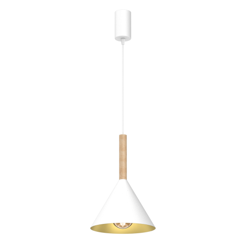 Lampa sufitowa wisząca PERU WHITE 1xE27 MLP0979 Milagro E27 oświetleniowa żyrandol nowoczesna metal szkło do Kuchni Jadalni nad stół blat wyspę biała biały biało złota pojedyncza Inspiracje Premium