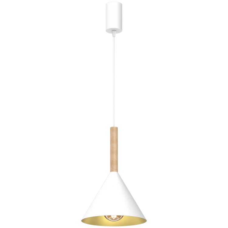 Lampa sufitowa wisząca PERU WHITE 1xE27 MLP0979 Milagro E27 oświetleniowa żyrandol nowoczesna metal szkło do Kuchni Jadalni nad stół blat wyspę biała biały biało złota pojedyncza Inspiracje Premium