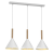 Lampa sufitowa wisząca PERU WHITE 3xE27 MLP0980 Milagro 3x E27 oświetleniowa żyrandol nowoczesna metal szkło do Kuchni Jadalni nad stół blat wyspę biała biały biało złota potrójna Inspiracje Premium