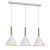 Lampa sufitowa wisząca PERU WHITE 3xE27 MLP0980 Milagro 3x E27 oświetleniowa żyrandol nowoczesna metal szkło do Kuchni Jadalni nad stół blat wyspę biała biały biało złota potrójna Inspiracje Premium