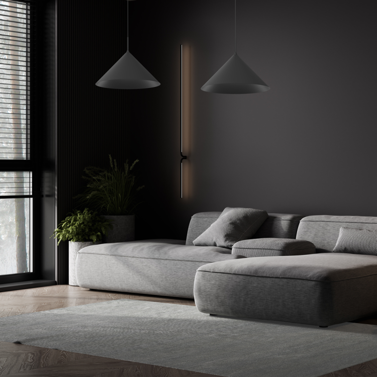 Lampa sufitowa wisząca CAPITAL BLACK 1xGX53 MLP0952 Milagro 46cm GX53 oświetleniowa żyrandol nowoczesna metal do Kuchni Jadalni nad stół blat wyspę czarna czarny pojedyncza Inspiracje Premium