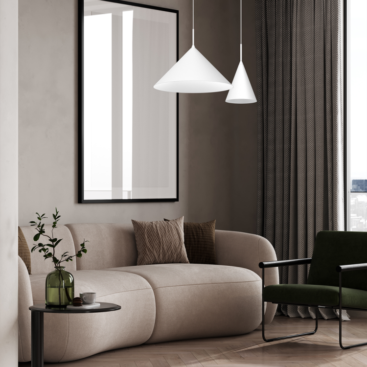 Lampa sufitowa wisząca CAPITAL WHITE 1xGX53 MLP0953 Milagro 46cm GX53 oświetleniowa żyrandol nowoczesna metal do Kuchni Jadalni nad stół blat wyspę biała biały pojedyncza Inspiracje Premium