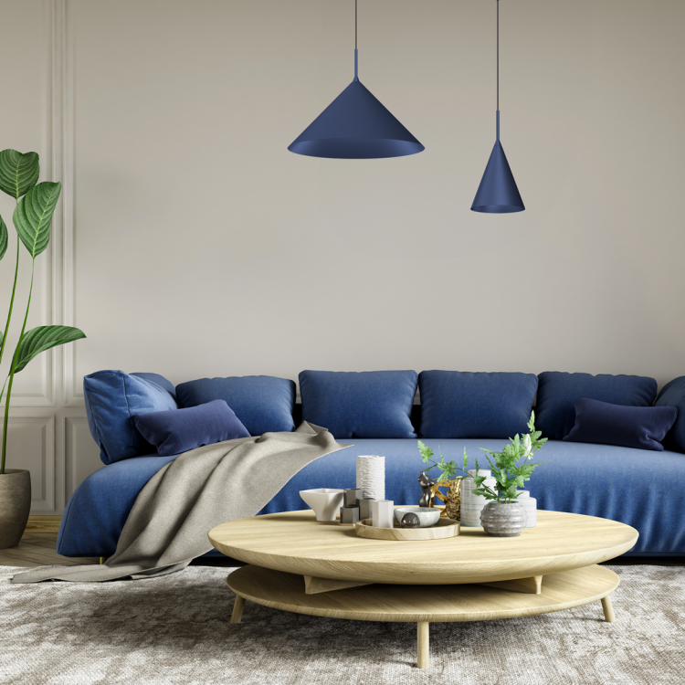 Lampa sufitowa wisząca CAPITAL NAVY BLUE 1xGX53 MLP0956 Milagro 46cm GX53 oświetleniowa żyrandol nowoczesna metal do Kuchni Jadalni nad stół blat wyspę granatowa granatowy pojedyncza Inspiracje Premium