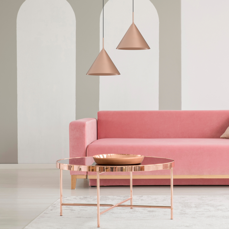 Lampa sufitowa wisząca CAPITAL ROSE GOLD 1xGX53 MLP0960 Milagro 32cm GX53 oświetleniowa żyrandol nowoczesna metal do Kuchni Jadalni nad stół blat wyspę miedziana miedziany pojedyncza Inspiracje Premium