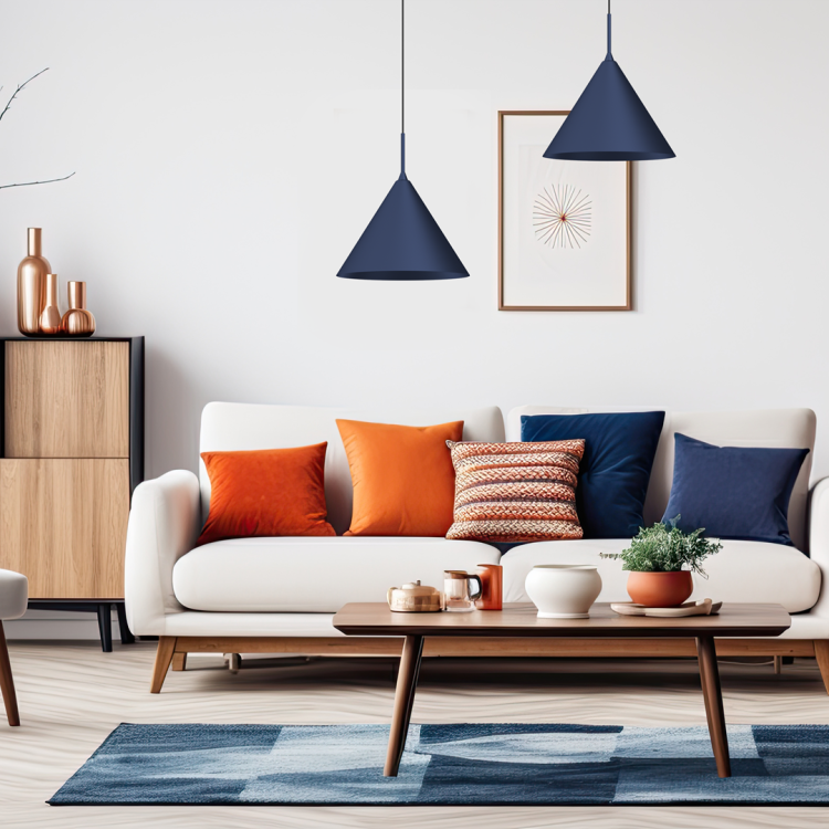 Lampa sufitowa wisząca CAPITAL NAVY BLUE 1xGX53 MLP0962 Milagro 32cm GX53 oświetleniowa żyrandol nowoczesna metal do Kuchni Jadalni nad stół blat wyspę granatowa granatowy pojedyncza Inspiracje Premium
