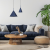 Lampa sufitowa wisząca CAPITAL NAVY BLUE 1xGX53 MLP0962 Milagro 32cm GX53 oświetleniowa żyrandol nowoczesna metal do Kuchni Jadalni nad stół blat wyspę granatowa granatowy pojedyncza Inspiracje Premium