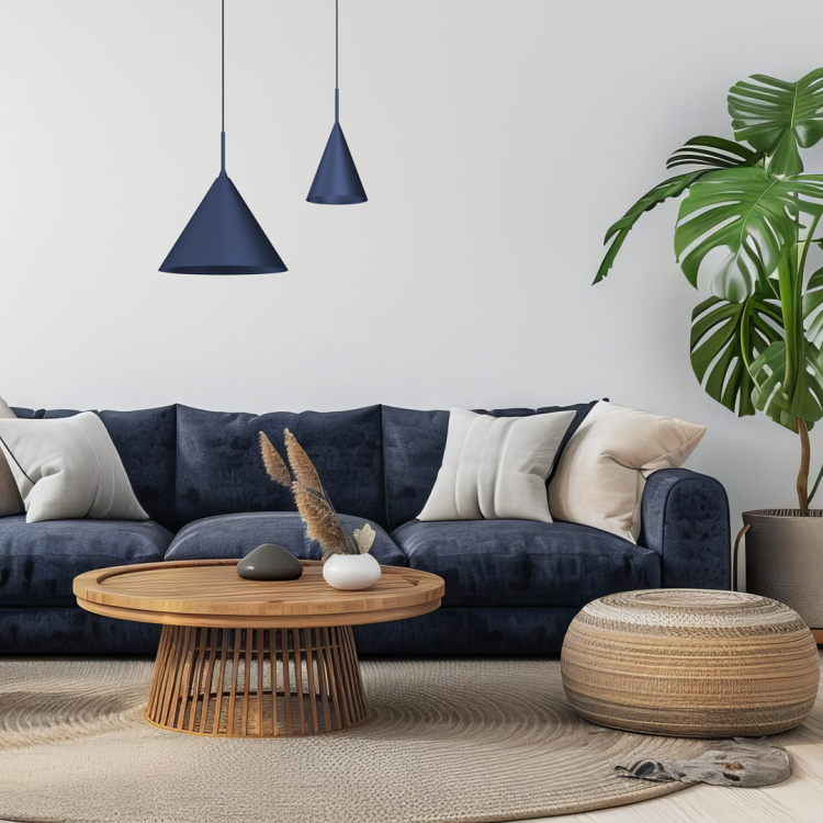 Lampa sufitowa wisząca CAPITAL NAVY BLUE 1xGX53 MLP0962 Milagro 32cm GX53 oświetleniowa żyrandol nowoczesna metal do Kuchni Jadalni nad stół blat wyspę granatowa granatowy pojedyncza Inspiracje Premium