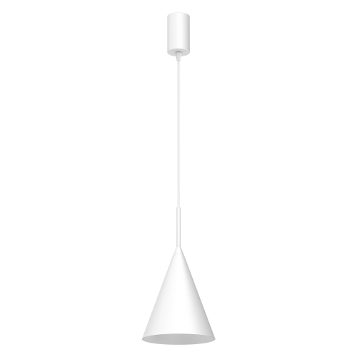 Lampa sufitowa wisząca CAPITAL WHITE 1xGX53 MLP0965 Milagro 17cm GX53 oświetleniowa żyrandol nowoczesna metal do Kuchni Jadalni nad stół blat wyspę biała biały pojedyncza Inspiracje Premium