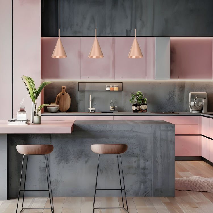 Lampa sufitowa wisząca CAPITAL ROSE GOLD 1xGX53 MLP0966 Milagro 17cm GX53 oświetleniowa żyrandol nowoczesna metal do Kuchni Jadalni nad stół blat wyspę  miedziana miedziany pojedyncza Inspiracje Premium