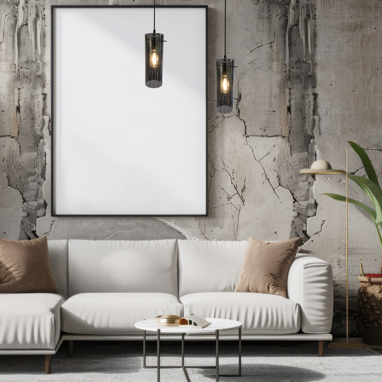Lampa sufitowa wisząca PADOVA 1xE27 ML1072 Milagro E27 oświetleniowa żyrandol nowoczesna szkło do Kuchni Jadalni nad stół blat wyspę szkło dymione czarna czarny pojedyncza Inspiracje Premium