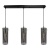 Lampa sufitowa wisząca PADOVA 3xE27 ML1073 Milagro E27 oświetleniowa żyrandol nowoczesna szkło do Kuchni Jadalni nad stół blat wyspę szkło dymione czarna czarny potrójna Inspiracje Premium