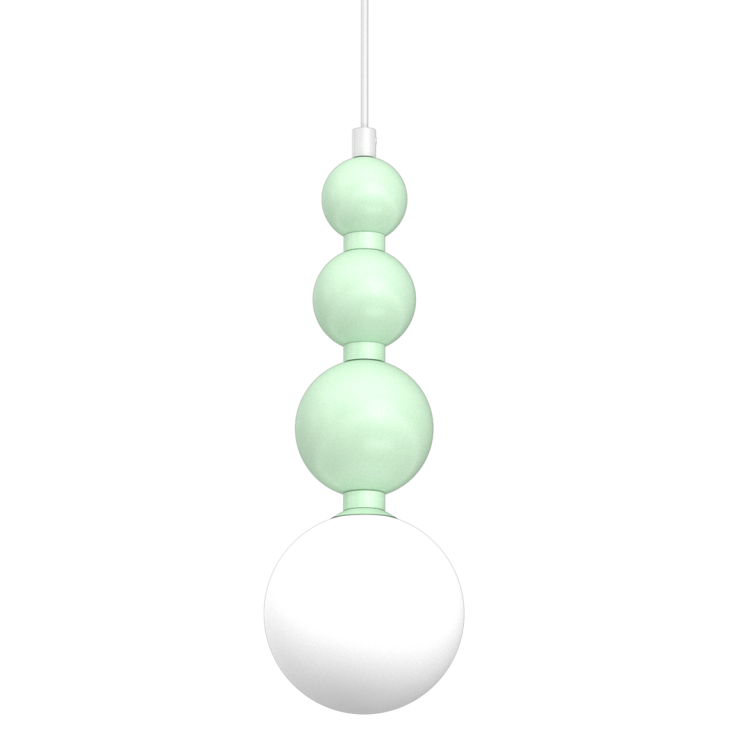 Lampa sufitowa wisząca BOULE Mint 1xG9 MLP1028 1x G9 kule kula oświetleniowa żyrandol nowoczesna metal szkło do Kuchni Jadalni nad stół blat wyspę miętowa miętowy pojedyncza Inspiracje Premium