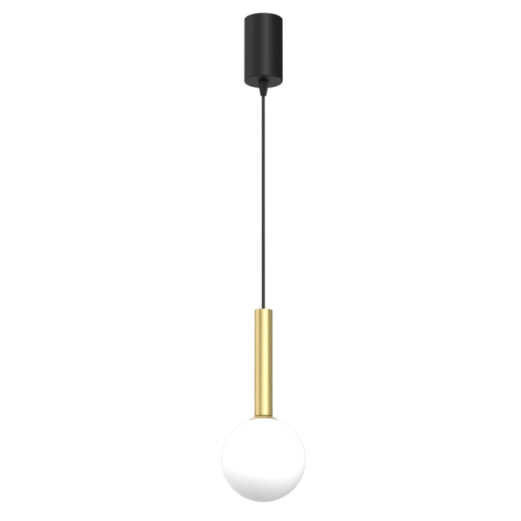Lampa sufitowa wisząca PLAY GOLD 1xG9 MLP0971 Milagro 1x G9 kula oświetleniowa żyrandol nowoczesna metal szkło do Kuchni Jadalni nad stół blat wyspę czarna czarny czarno złota pojedyncza Inspiracje Premium