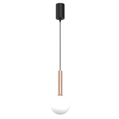 Lampa sufitowa wisząca PLAY COPPER 1xG9 MLP0972 Milagro 1x G9 kula oświetleniowa żyrandol nowoczesna metal szkło do Kuchni Jadalni nad stół blat wyspę czarna czarny czarno miedziany miedź pojedyncza Inspiracje Premium