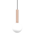 Lampa sufitowa wisząca PLAY COPPER 1xG9 MLP0972 Milagro 1x G9 kula oświetleniowa żyrandol nowoczesna metal szkło do Kuchni Jadalni nad stół blat wyspę czarna czarny czarno miedziany miedź pojedyncza Inspiracje Premium