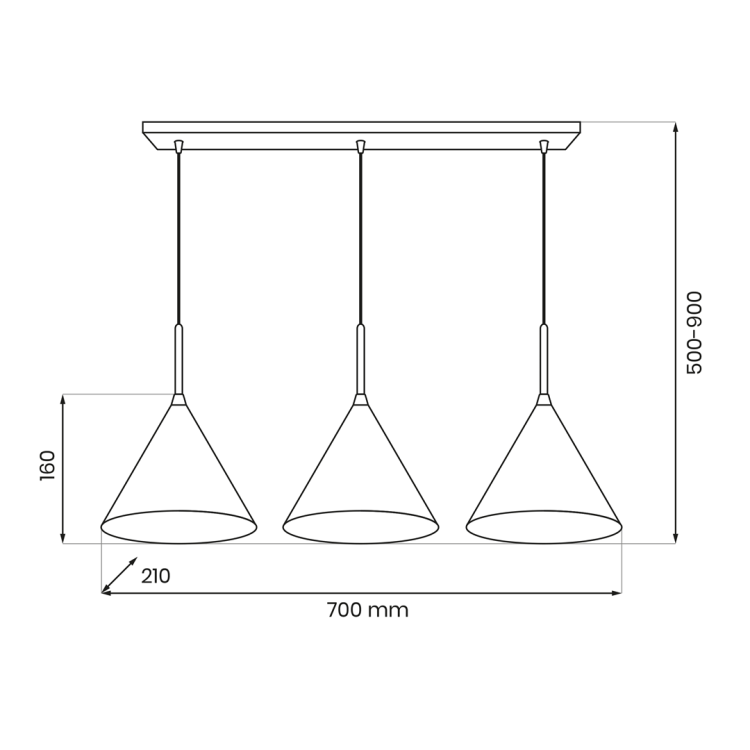 Lampa sufitowa wisząca PERU BLACK 3xE27 MLP0978 Milagro 3x E27 oświetleniowa żyrandol nowoczesna metal szkło do Kuchni Jadalni nad stół blat wyspę czarna czarny czarno złota mosiądz potrójna Inspiracje Premium