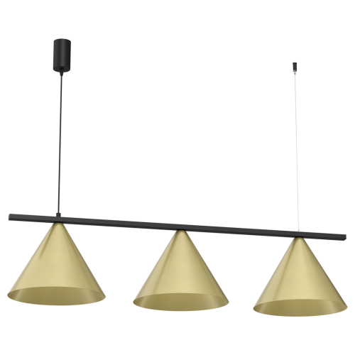 Lampa sufitowa wisząca CAPITAL CZARNY-ZŁOTY 3xGX53 MLP0937 Milagro GX53 x3 oświetleniowa żyrandol nowoczesna metal do Kuchni Jadalni nad stół blat wyspę złota złoty potrójna Inspiracje Premium
