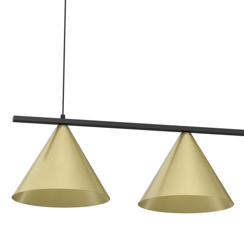 Lampa sufitowa wisząca CAPITAL CZARNY-ZŁOTY 3xGX53 MLP0937 Milagro GX53 x3 oświetleniowa żyrandol nowoczesna metal do Kuchni Jadalni nad stół blat wyspę złota złoty potrójna Inspiracje Premium