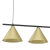 Lampa sufitowa wisząca CAPITAL CZARNY-ZŁOTY 3xGX53 MLP0937 Milagro GX53 x3 oświetleniowa żyrandol nowoczesna metal do Kuchni Jadalni nad stół blat wyspę złota złoty potrójna Inspiracje Premium