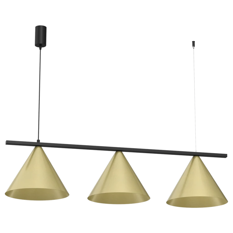 Lampa sufitowa wisząca CAPITAL CZARNY-ZŁOTY 3xGX53 MLP0937 Milagro GX53 x3 oświetleniowa żyrandol nowoczesna metal do Kuchni Jadalni nad stół blat wyspę złota złoty potrójna Inspiracje Premium