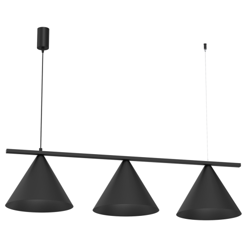 Lampa sufitowa wisząca CAPITAL CZARNY 3xGX53 MLP0938 Milagro GX53 x3 oświetleniowa żyrandol nowoczesna metal do Kuchni Jadalni nad stół blat wyspę czarna czarny potrójna Inspiracje Premium