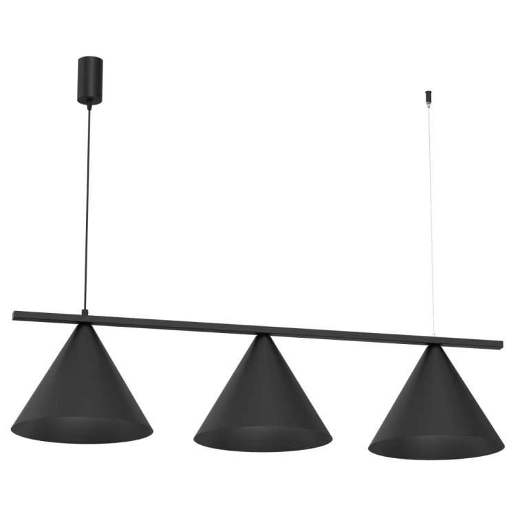 Lampa sufitowa wisząca CAPITAL CZARNY 3xGX53 MLP0938 Milagro GX53 x3 oświetleniowa żyrandol nowoczesna metal do Kuchni Jadalni nad stół blat wyspę czarna czarny potrójna Inspiracje Premium