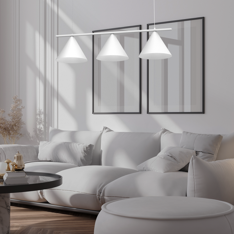 Lampa sufitowa wisząca CAPITAL BIAŁY 3xGX53 MLP0939 Milagro GX53 x3 oświetleniowa żyrandol nowoczesna metal do Kuchni Jadalni nad stół blat wyspę biała biały potrójna Inspiracje Premium