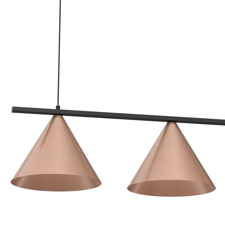 Lampa sufitowa wisząca CAPITAL CZARNY-MIEDZIANY 3xGX53 MLP0940 Milagro GX53 x3 oświetleniowa żyrandol nowoczesna metal do Kuchni Jadalni nad stół blat wyspę miedziana miedziany podwójna Inspiracje Premium