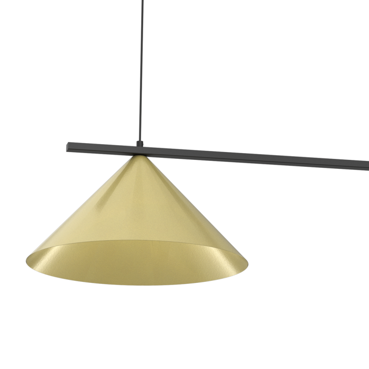 Lampa sufitowa wisząca CAPITAL CZARNO-ZŁOTY 2xGX53 MLP0941 Milagro GX53 x2 oświetleniowa żyrandol nowoczesna metal do Kuchni Jadalni nad stół blat wyspę złota złoty podwójna Inspiracje Premium