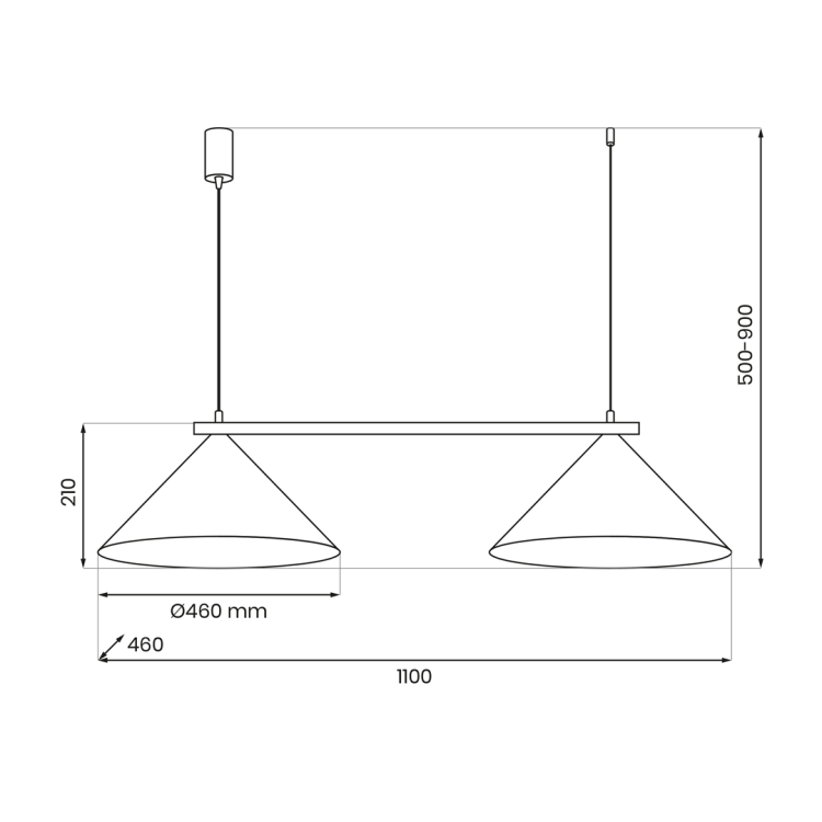 Lampa sufitowa wisząca CAPITAL CZARNO-ZŁOTY 2xGX53 MLP0941 Milagro GX53 x2 oświetleniowa żyrandol nowoczesna metal do Kuchni Jadalni nad stół blat wyspę złota złoty podwójna Inspiracje Premium