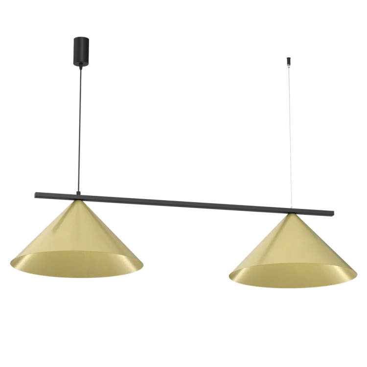 Lampa sufitowa wisząca CAPITAL CZARNO-ZŁOTY 2xGX53 MLP0941 Milagro GX53 x2 oświetleniowa żyrandol nowoczesna metal do Kuchni Jadalni nad stół blat wyspę złota złoty podwójna Inspiracje Premium