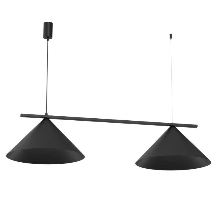 Lampa sufitowa wisząca CAPITAL CZARNY 2xGX53 MLP0942 Milagro GX53 x2 oświetleniowa żyrandol nowoczesna metal do Kuchni Jadalni nad stół blat wyspę czarna czarny podwójna Inspiracje Premium