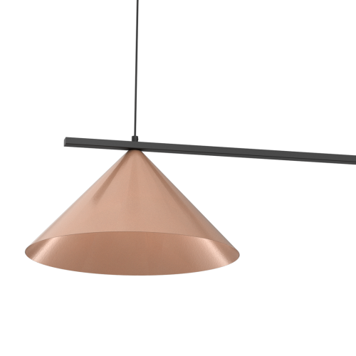 Lampa sufitowa wisząca CAPITAL CZARNY-MIEDZIANY 2xGX53 MLP0944 Milagro GX53 x2 oświetleniowa żyrandol nowoczesna metal do Kuchni Jadalni nad stół blat wyspę miedziana miedziany podwójna Inspiracje Premium