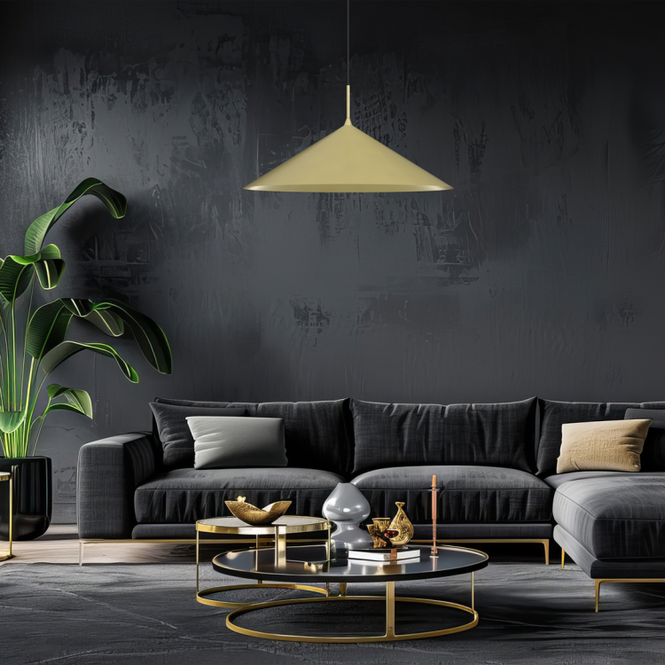 Lampa sufitowa wisząca CAPITAL ZŁOTY 1xGX53 MLP0945 Milagro 60cm GX53 oświetleniowa żyrandol nowoczesna metal do Kuchni Jadalni nad stół blat wyspę  złota złoty pojedyncza Inspiracje Premium