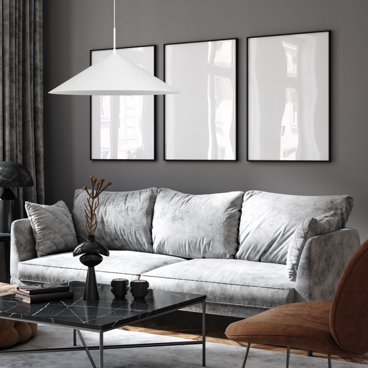 Lampa sufitowa wisząca CAPITAL BIAŁY 1xGX53 MLP0947 Milagro 60cm GX53 oświetleniowa żyrandol nowoczesna metal do Kuchni Jadalni nad stół blat wyspę  biała biały pojedyncza Inspiracje Premium
