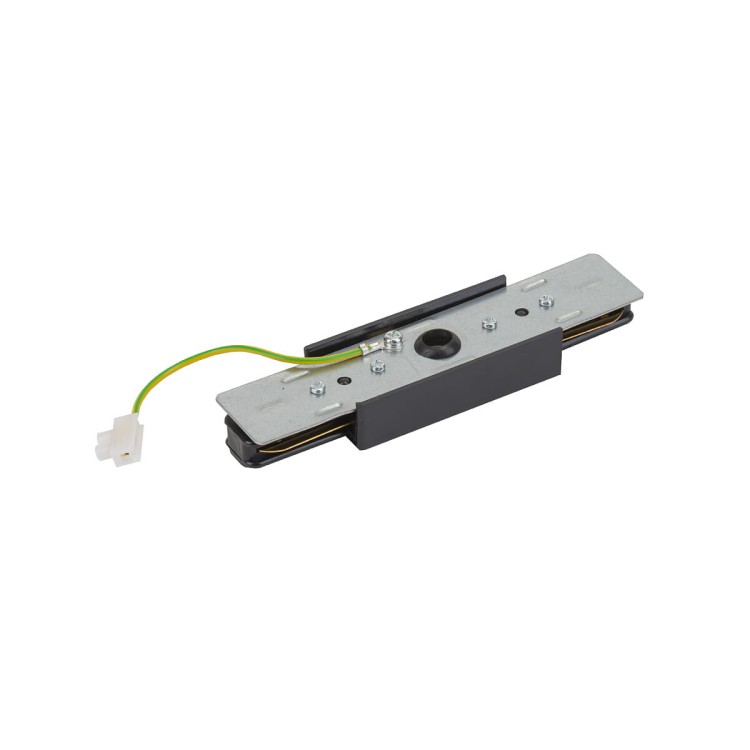 Łącznik do szynoprzewodu środkowy prosty zasilający PROFILE POWER STRAIGHT CONNECTOR BLACK 10226 NOWODVORSKI Lighting Loft nowoczesna sufitowy ścienny do oświetlenie szynowe listwa natynkowa szynoprzewodów 230V złączka czarny Inspiracje Premium