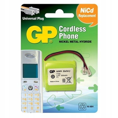 Akumulator Bateria do telefonów bezprzewodowych 2.4V 300mAh T154 / T104 NiMH 30AAH2BMU GP Panasonic KX-TCM941 akumulatorki