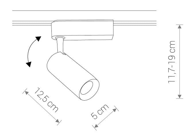 Lampa szynowa Reflektor szynowy jednofazowa PROFILE IRIS LED WHITE 9002 NOWODVORSKI Lighting 12W 4000K Loft nowoczesna sufitowa ścienna oświetlenie szynowe 230V do szynoprzewodu barwa dzienna neutralna biała biały Inspiracje Premium