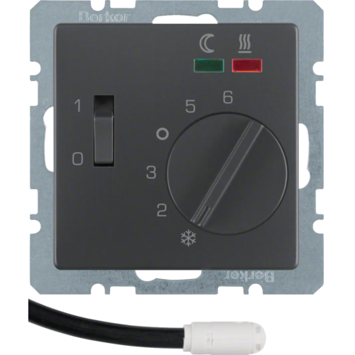 Q.x Reg. temp. podł. st. zw., el. centr., LED, ant, aks lak 20346086 HAGER BERKER