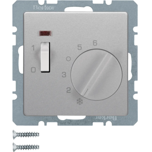 Q.x Reg. temp. pom. 24 V st. zw., el. centr. łącz. i diod., alu aks, lak 20316084 HAGER BERKER