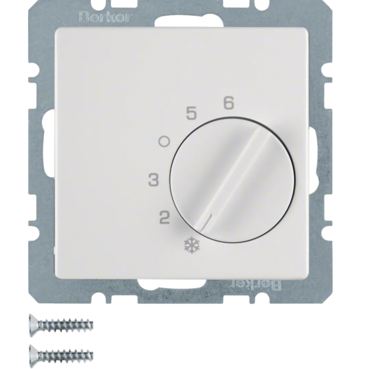 Q.x Reg. temp. pom. st. zm. i el. centr. biały, aks 20266089 HAGER BERKER