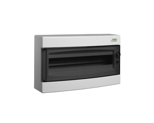 Plastikowa obudowa instalacyjna, przezroczyste drzwi, natynkowa, IP40, 1 rząd, 18 modułów PNS 18T 101499 Noark rozdzielnica elektryczna n/t