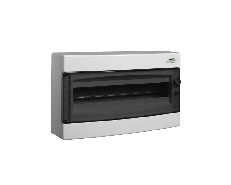 Plastikowa obudowa instalacyjna, przezroczyste drzwi, natynkowa, IP40, 1 rząd, 24 moduły PNS 1x24T 113298 Noark rozdzielnica elektryczna n/t