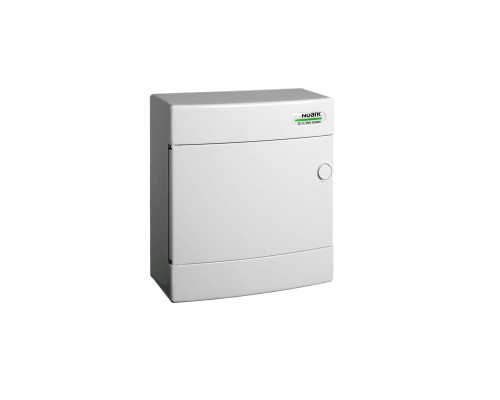 Plastikowa obudowa instalacyjna, białe drzwi, natynkowa, IP40, 1 rząd, 8 modułów PNS 8W 101504 Noark rozdzielnica elektryczna n/t