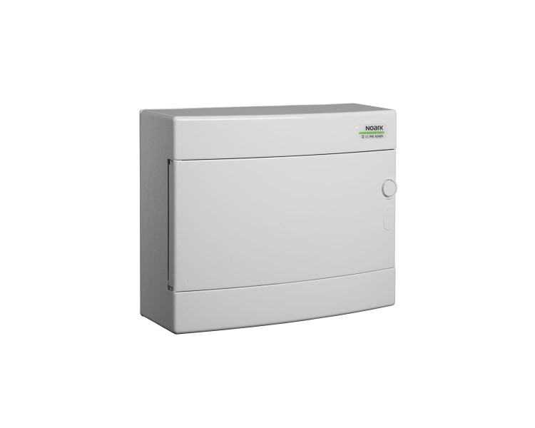 Plastikowa obudowa instalacyjna, białe drzwi, natynkowa, IP40, 1 rząd, 12 modułów PNS 12W 101505 Noark rozdzielnica elektryczna n/t